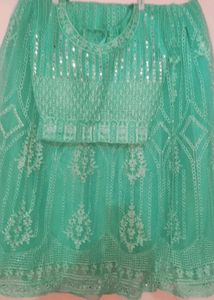 Lahanga Choli With Jocket Dupta 💙💚❤️