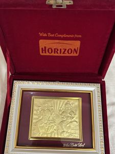New Lakshmi Ganesh Frame With Pack 24k Gold Leaf
