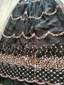 Black Sequined Lehenga Choli