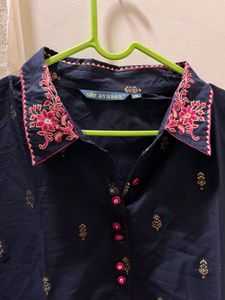 Elegant Navy Blue Kurta