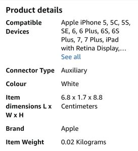 Apple Lightning To 3.5mm