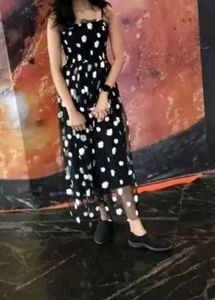 Black Daisy Tulle Sundress