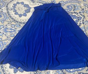 Blue Flowy Skirt