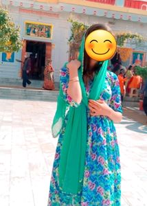Multi Color Gol Kurti Plazo Set