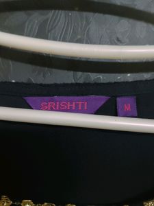 Black Velvet With Gold Worked Top (Never Used)