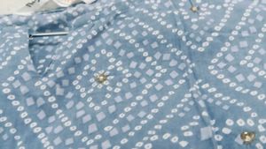 A Long Flower-Bandhani Prin Kurti 🦚