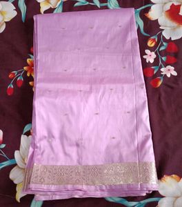 Silver Border Saree With Blouse