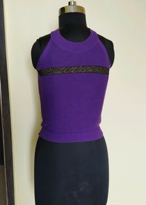 Halter Neck Purple Top