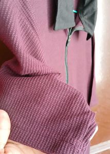 👍Maroon Polo Zip Style T-Shirt👕