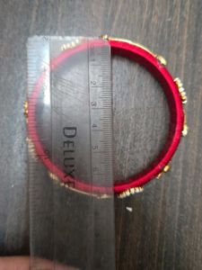 Silk Thread Bangles - Pink &amp; Red