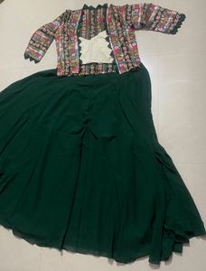 Green Designer Party Wear Lehenga Choli