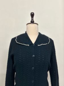 Vintage Black Knit Cardigan