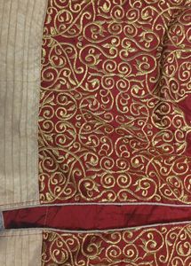 Unstitched Blue And Red Kurta