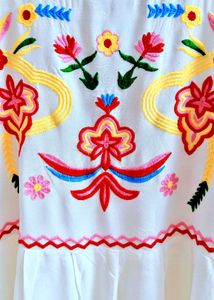 Embroidered White Top