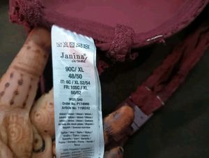 Maroon Lace Bra🖤big size