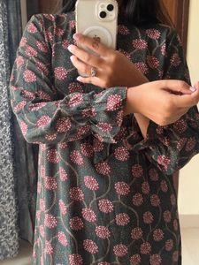 Floral Print Ruffle Hem Dress