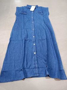 VYN Maternity Denim Shirt Dress, L Size