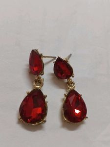 Red Teardrop Earrings