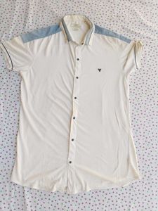 Guess Cream Short Sleeve Shirt