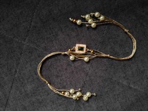 Pearl & Gold Rakhi Bracelet