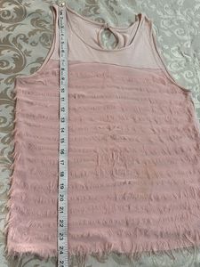 Blush Pink Fringe Tank Top