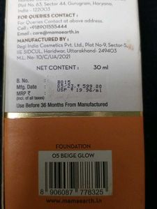 Mamaearth Glow Serum Foundation
