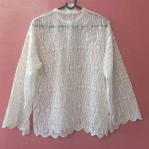 BEAUTIFUL TRANCE OFF WHITE TOP👕👌🏻😍👍🏻