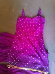 Elegant Purple Sharara Suit Set