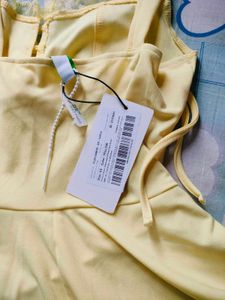 Solid Yellow cute dress