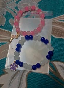 Glass Beads Charms Bracelets Combo
