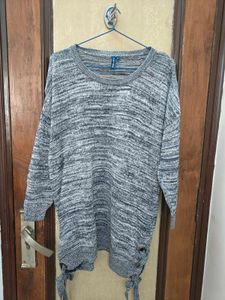 Stylish Grey Knit Sweater