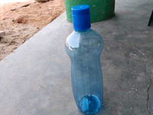 Blue Plastic Water Bottle