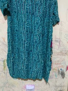 Bandhani Kurti Sharara Set
