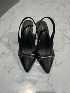 Elegant Black Slingback Heels