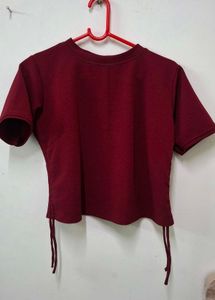 Maroon Crop Top - Trendy &amp; Chic