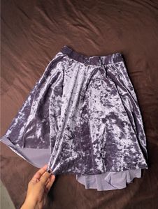 Velvet mini Skirt🩶