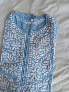 Short Handwork Chikan Kurta