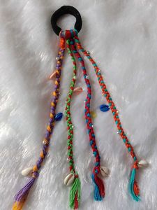 Braided Hair Tie with Shells