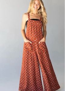 Brown Printed Jumpsuit (Women&#39;s)