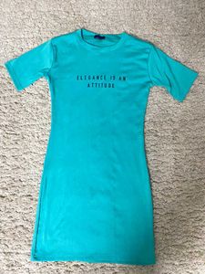Turquoise T-Shirt Dress