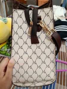 Vintage Tan &amp; Brown Tote Bag