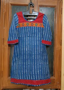Blue Printed Short Tunic