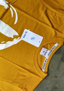 Brand New Graphic Printed Yellow Mens Tshirts
