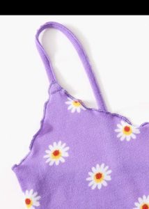 Daisy Print Crop Top