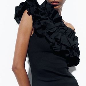 Zara Limited Edition Frill Cotton Dress From NY