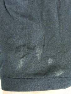High Neck Black Semi Sheer Tops For Women