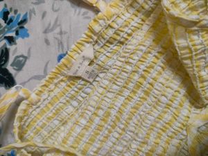 Striped Butter Yellow Top