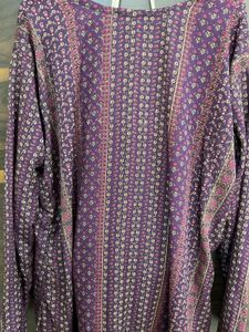 Elegant Purple Printed Kurta