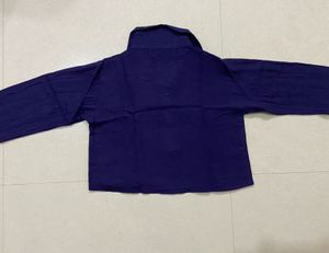 Cropped Navy Blue Shirt