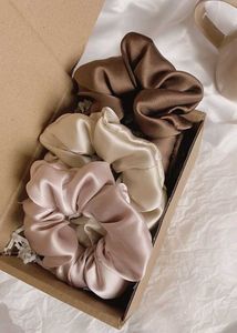 Misscutiecle Aesthetic Silk Scrunchies Set Of 3